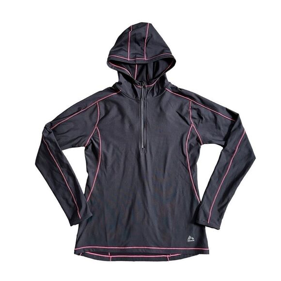 RBX Performance Gray & Pink Activewear Long Sleeve Hoodie Pullover Size Medium - Picture 7 of 12